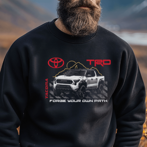 Toyota Tacoma TRD Pick-Up 4 x 4 Crewneck Sweatshirt T-Shirts, Hoodie | CiraTrend.com (Image 2)