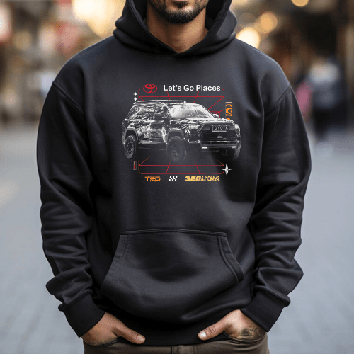 Toyota TRD Sequoia Let's Go Places 4x4 Hoodie T-Shirts, Sweatshirt | CiraTrend.com (Image 2)