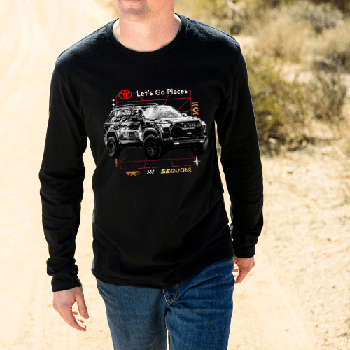 Toyota TRD Sequoia Let's Go Places Long Sleeve Tee Hoodie, Sweatshirt | CiraTrend.com (Image 3)