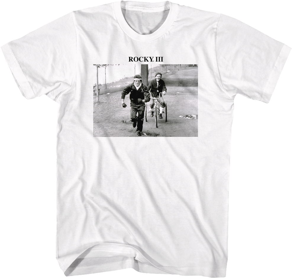 Training Black And White Photo Rocky III T-Shirt Hoodie, Sweatshirt | CiraTrend.com (Image 1)