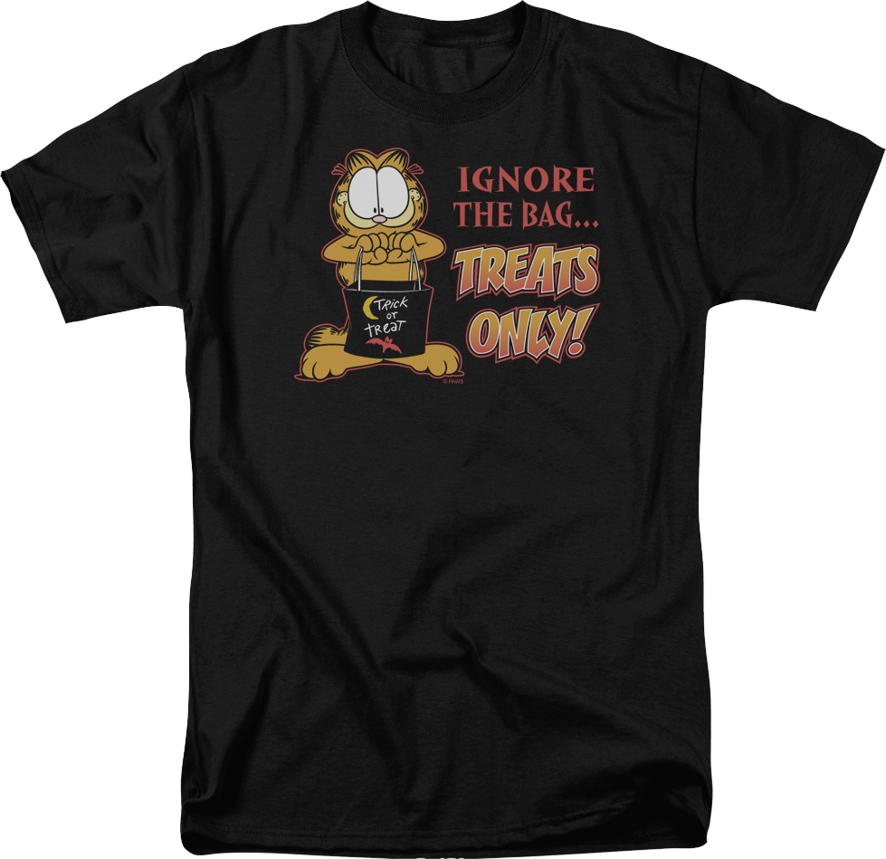 Treats Only Garfield T-Shirt Hoodie, Sweatshirt | CiraTrend.com (Image 1)