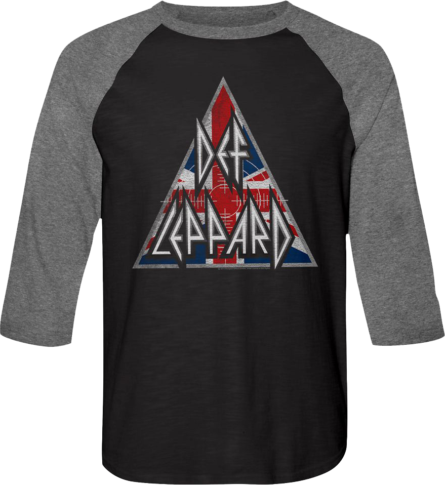 Triangle Def Leppard Raglan Baseball Shirt Hoodie, Sweatshirt | CiraTrend.com (Image 1)
