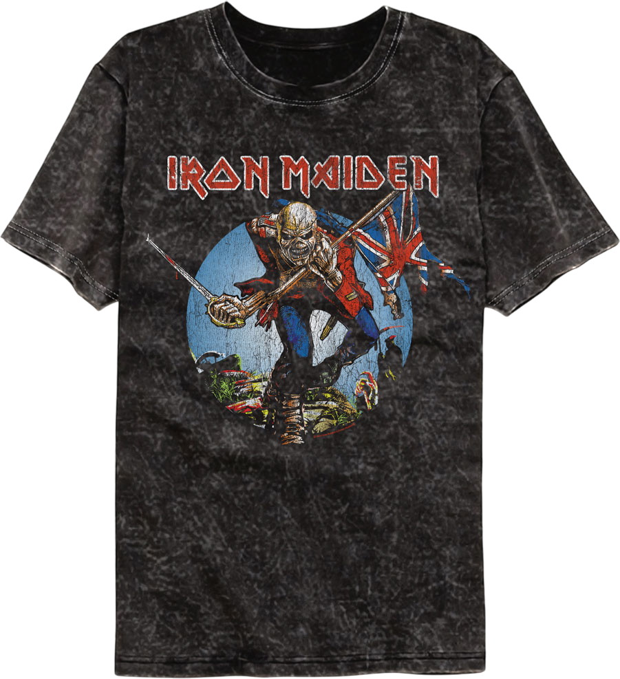 Trooper Iron Maiden Mineral Wash T-Shirt Hoodie, Sweatshirt | CiraTrend.com (Image 1)