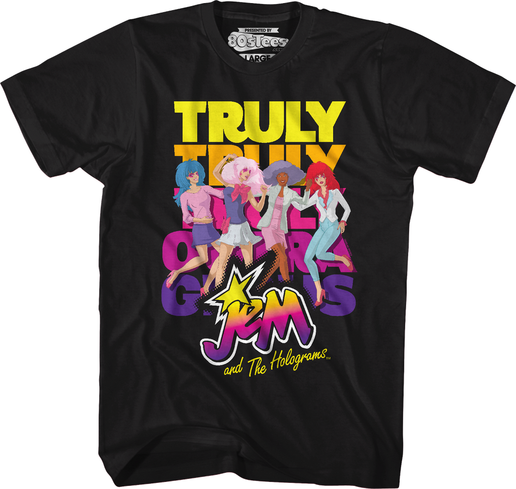 Truly Outrageous Group Pose Jem And The Holograms T-Shirt Hoodie, Sweatshirt | CiraTrend.com (Image 1)