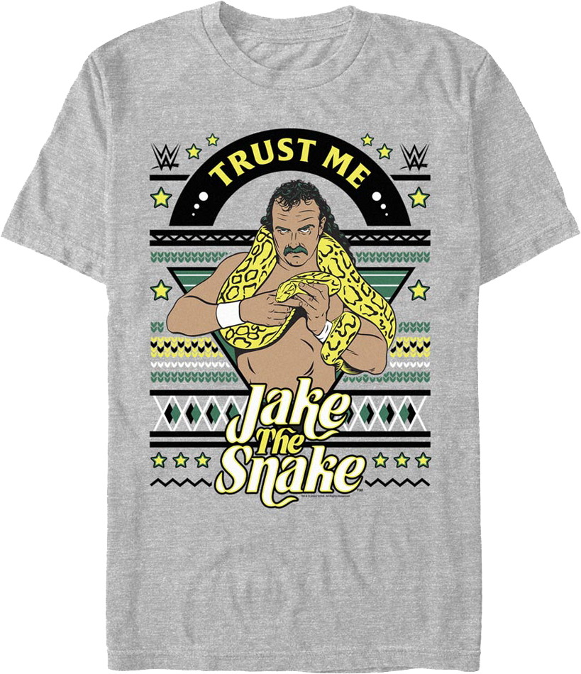 Trust Me Faux Ugly Christmas Sweater Jake "The Snake" Roberts T-Shirt Hoodie, Sweatshirt | CiraTrend.com (Image 1)