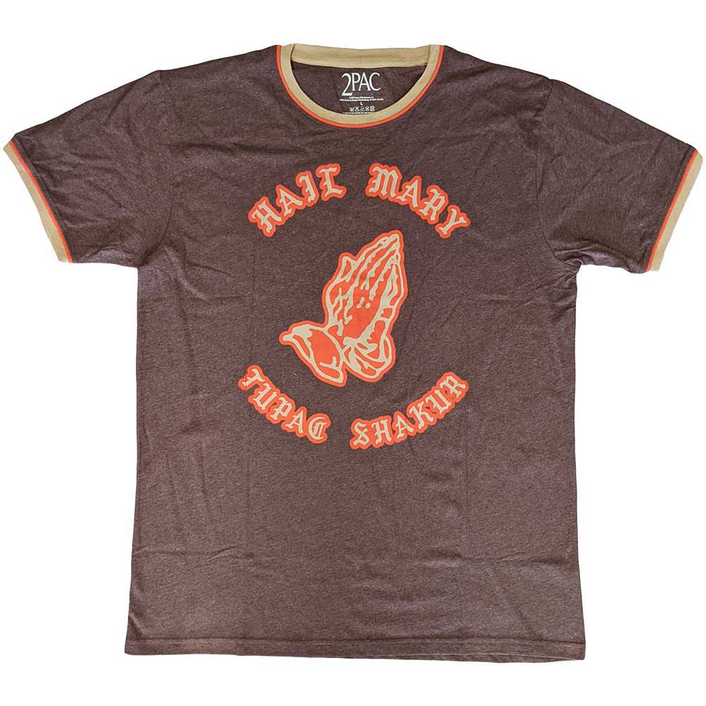2Pac Hail Mary Mens Ringer T Shirt Brown Hoodie, Sweatshirt | CiraTrend.com