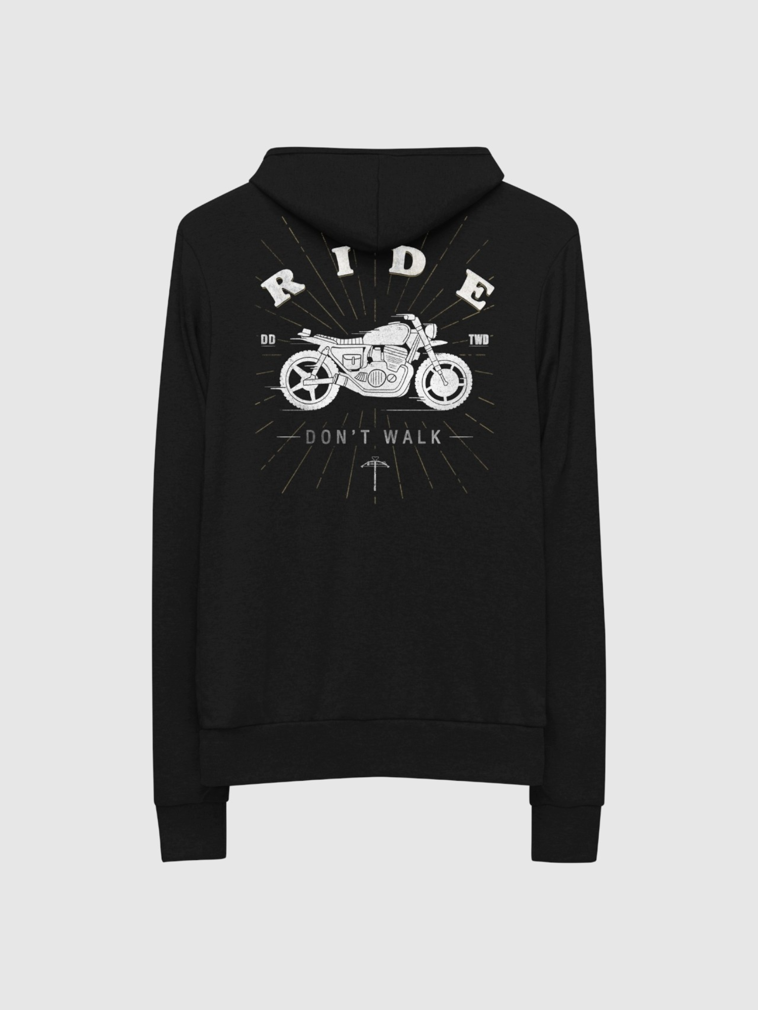 The Walking Dead Ride Don't Walk Zip Up Hoodie T-Shirts, Sweatshirt | CiraTrend.com (Image 2)
