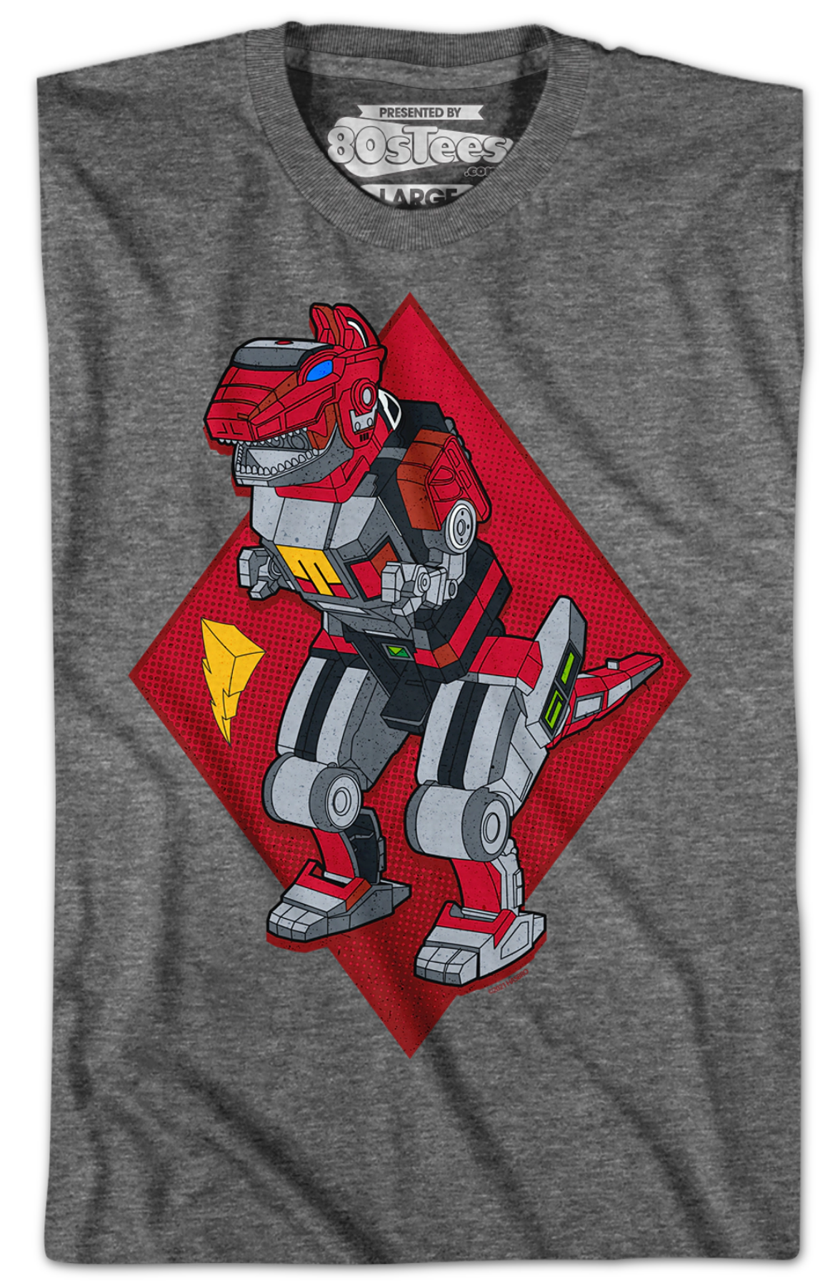 Tyrannosaurus Dinozord Mighty Morphin Power Rangers T-Shirt Hoodie, Sweatshirt | CiraTrend.com (Image 2)