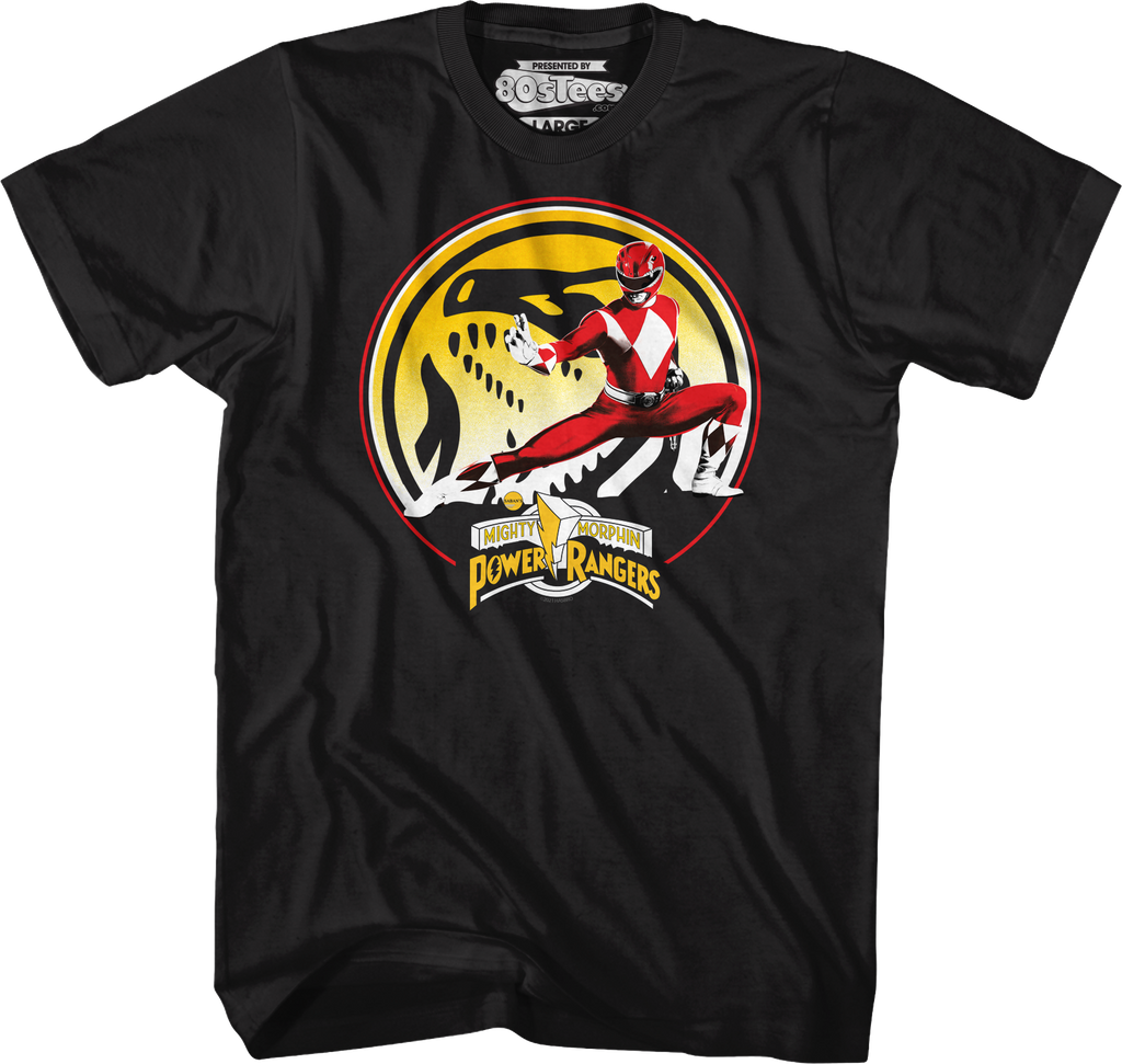 Tyrannosaurus Power Coin Mighty Morphin Power Rangers T-Shirt Hoodie, Sweatshirt | CiraTrend.com (Image 1)
