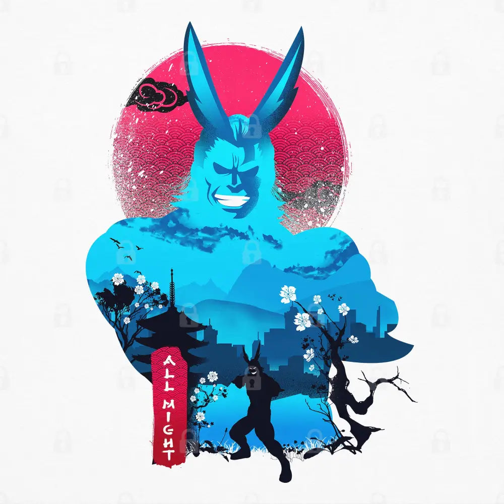 Ukiyo E All Might T-Shirts, Hoodie, Sweatshirt