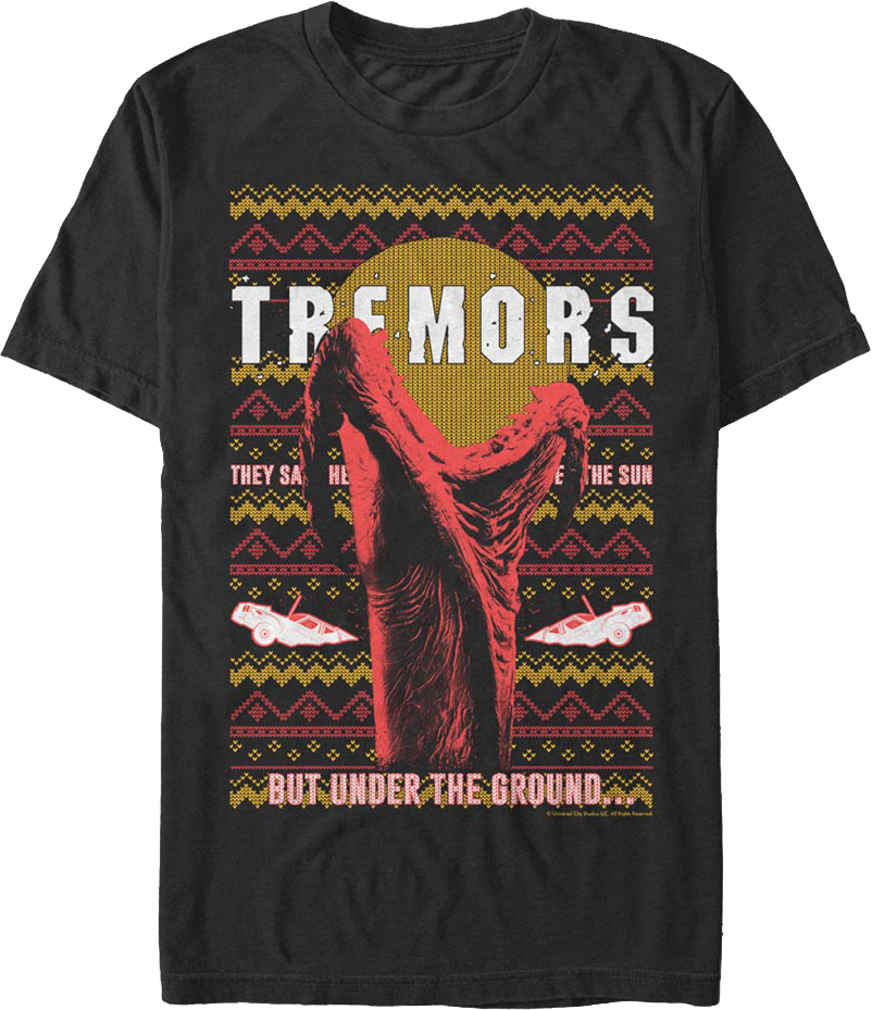 Under The Ground Faux Ugly Christmas Sweater Tremors T-Shirt Hoodie, Sweatshirt | CiraTrend.com (Image 1)
