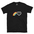 Rainbow Black Heart Tee Hoodie, Sweatshirt | CiraTrend.com