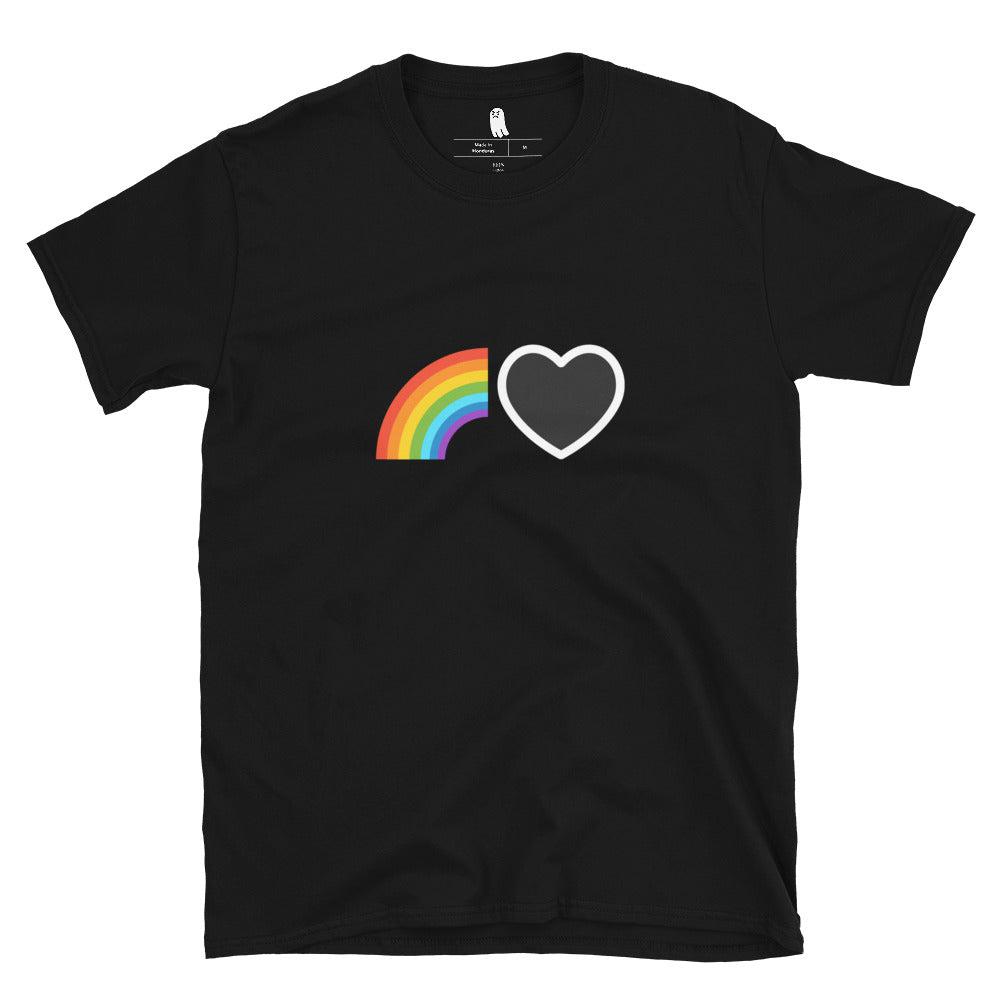 Rainbow Black Heart Tee Hoodie, Sweatshirt | CiraTrend.com
