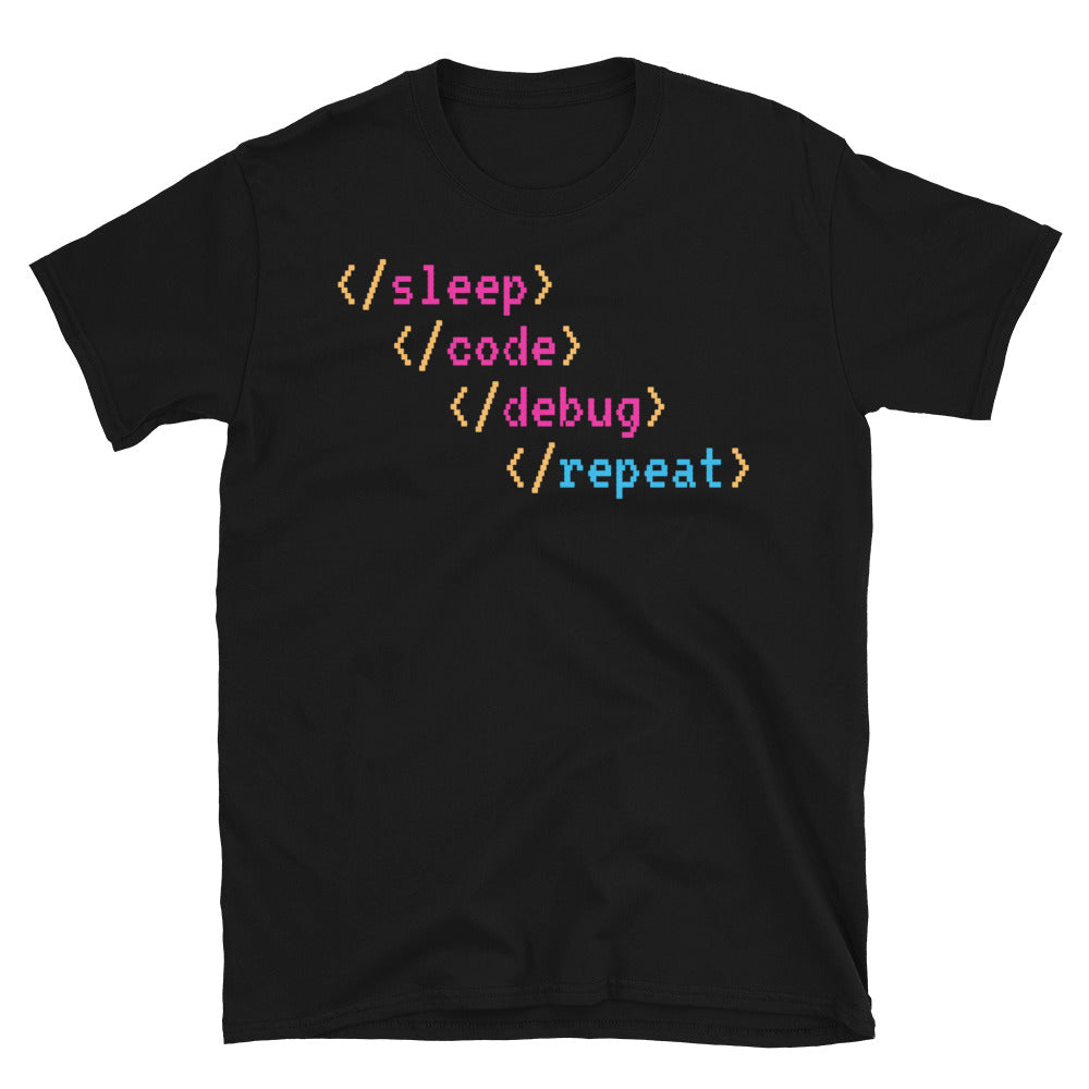 Sleep, Code, Debug, Repeat T-Shirt Hoodie, Sweatshirt | CiraTrend.com (Image 1)