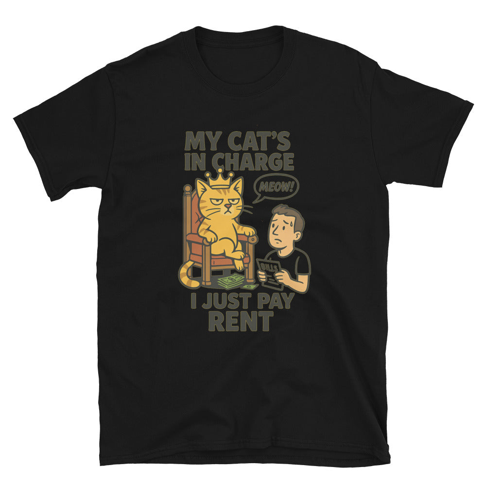 My CatÃ¢â‚¬â„¢s in Charge, I Just Pay Rent T-Shirt Hoodie, Sweatshirt | CiraTrend.com (Image 2)