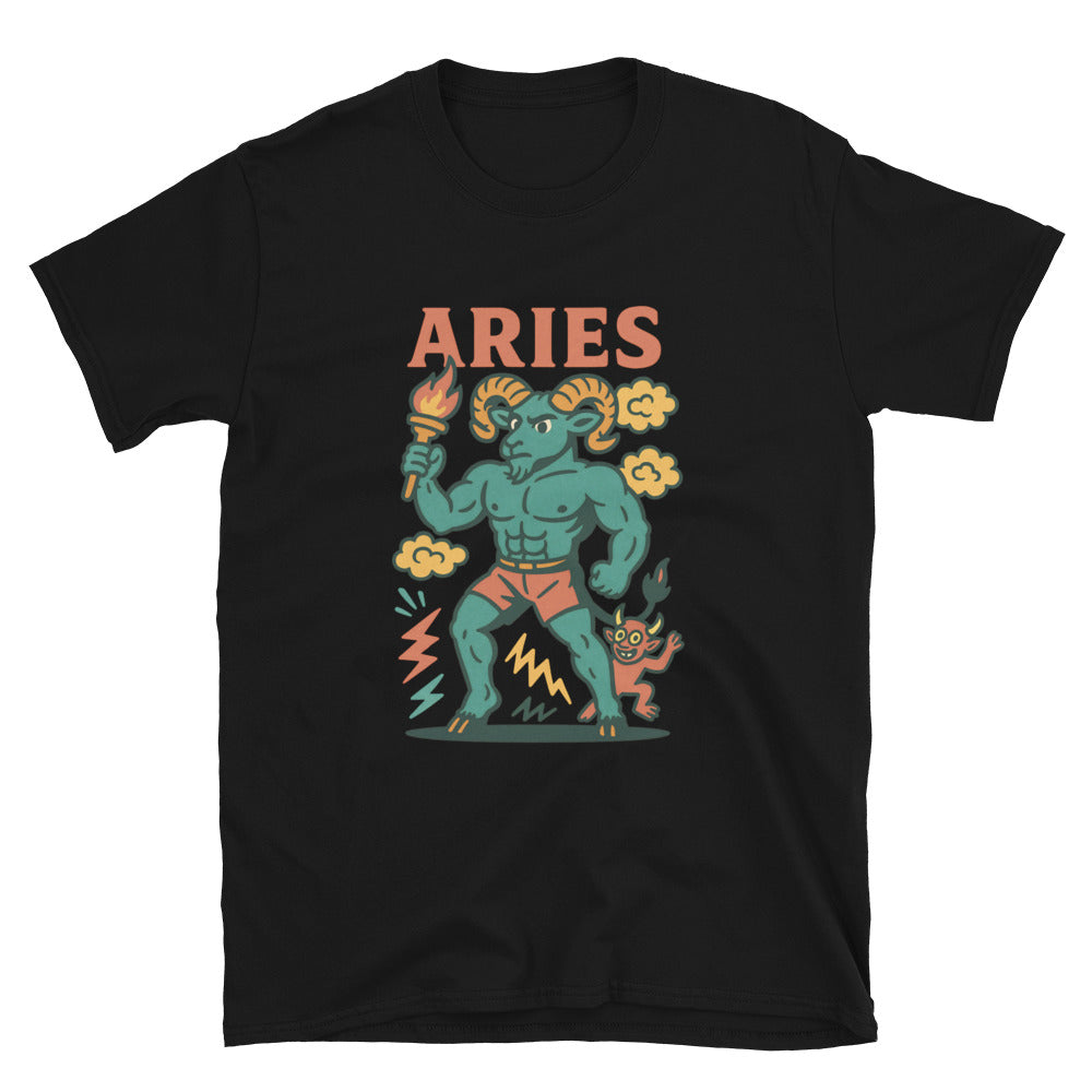 Aries Zodiac Sign (Vintage Comic Style) T-Shirt Hoodie, Sweatshirt | CiraTrend.com (Image 3)