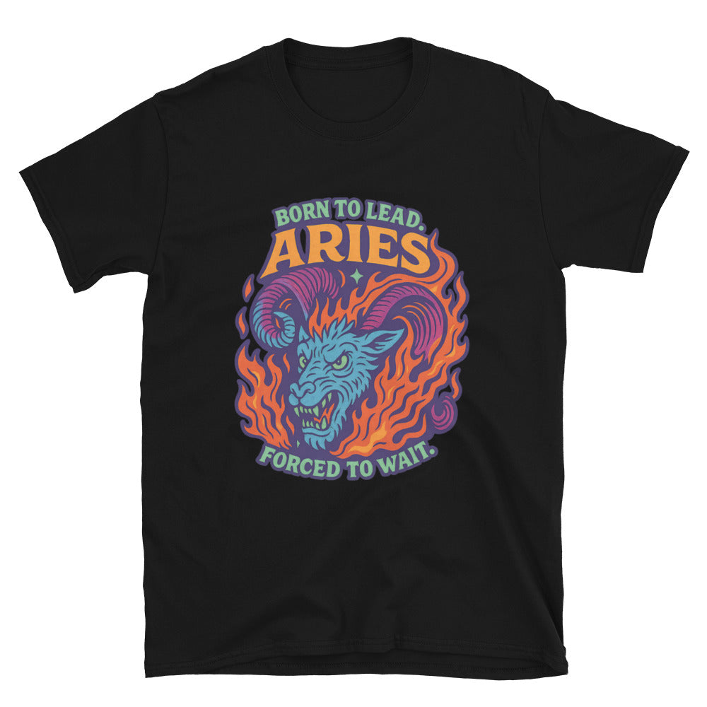 Aries: Born to Lead. Forced to Wait T-Shirt Hoodie, Sweatshirt | CiraTrend.com (Image 3)
