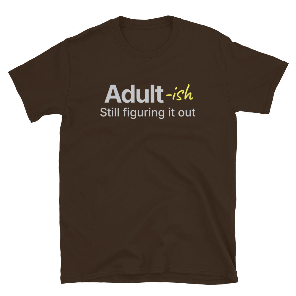 Adult-ish: Still Figuring It Out T-Shirt Hoodie, Sweatshirt | CiraTrend.com (Image 1)