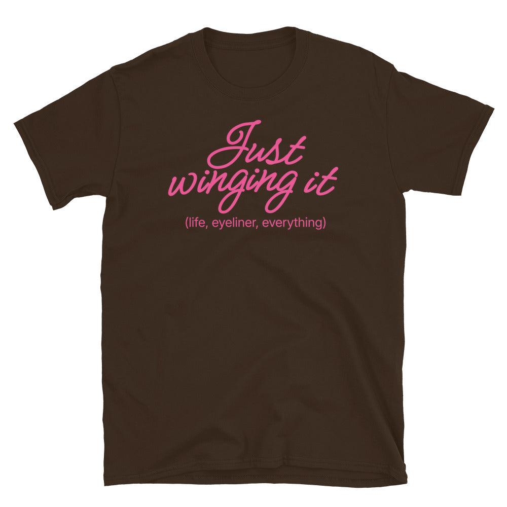 Just Winging It (Life, Eyeliner, Everything) T-Shirt Hoodie, Sweatshirt | CiraTrend.com (Image 5)