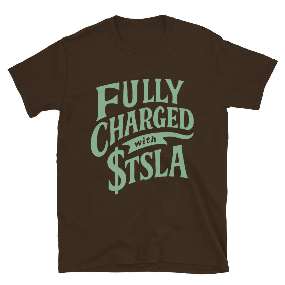 Fully Charged With $TSLA T-Shirt Hoodie, Sweatshirt | CiraTrend.com (Image 3)