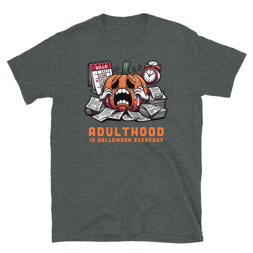 Adulthood Spooky Halloween Everyday T-Shirt Hoodie, Sweatshirt | CiraTrend.com (Image 3)
