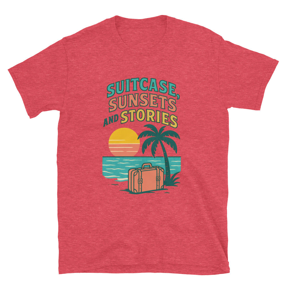 Suitcase, Sunsets, And Stories T-Shirt Hoodie, Sweatshirt | CiraTrend.com (Image 5)