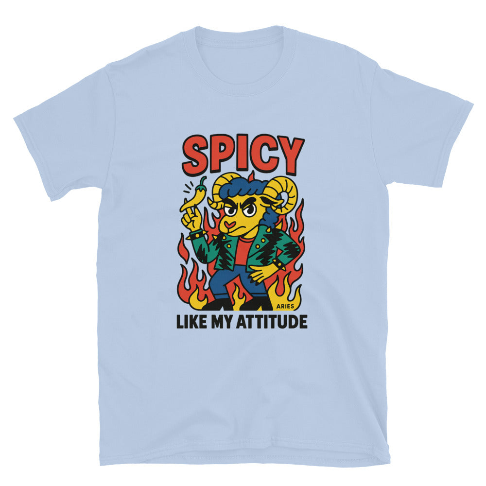 Aries: Spicy Like My Attitude T-Shirt Hoodie, Sweatshirt | CiraTrend.com (Image 5)