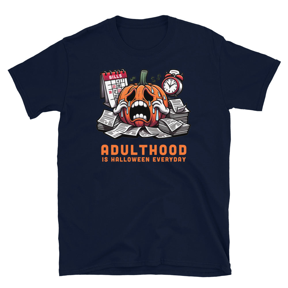 Adulthood Spooky Halloween Everyday T-Shirt Hoodie, Sweatshirt | CiraTrend.com (Image 2)