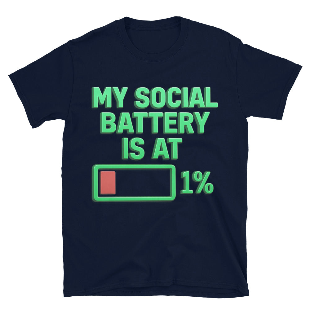 My Social Battery Is At 1% T-Shirt Hoodie, Sweatshirt | CiraTrend.com (Image 1)