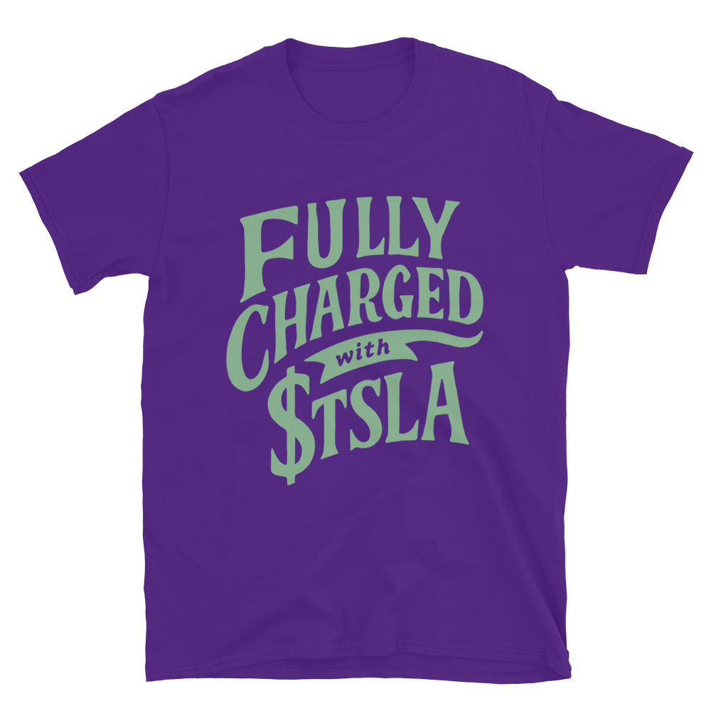 Fully Charged With $TSLA T-Shirt Hoodie, Sweatshirt | CiraTrend.com (Image 5)