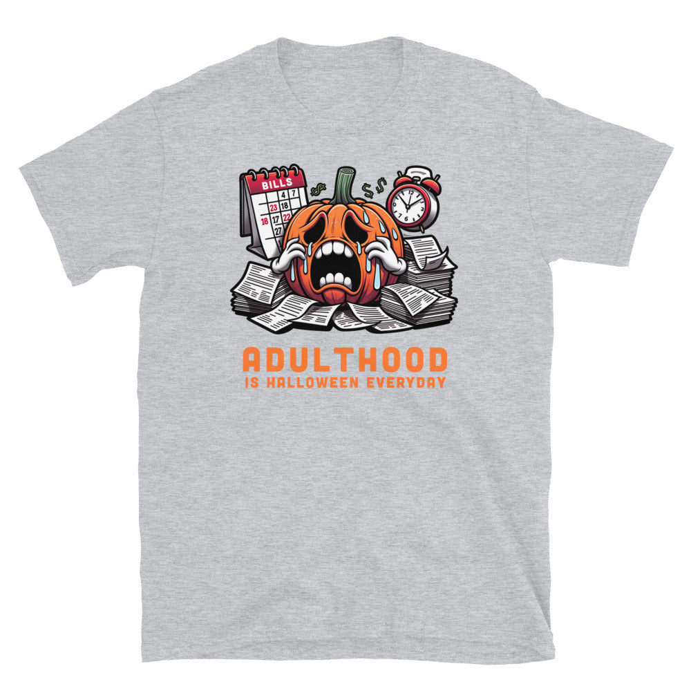 Adulthood Spooky Halloween Everyday T-Shirt Hoodie, Sweatshirt | CiraTrend.com (Image 4)