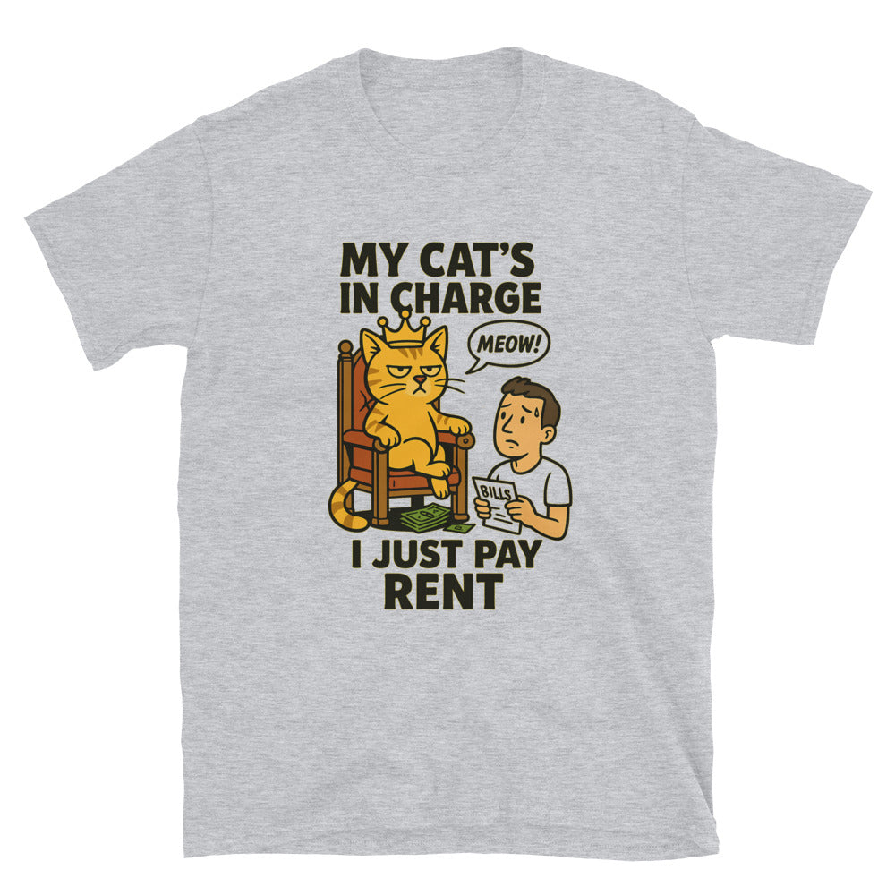 My CatÃ¢â‚¬â„¢s in Charge, I Just Pay Rent T-Shirt Hoodie, Sweatshirt | CiraTrend.com (Image 1)