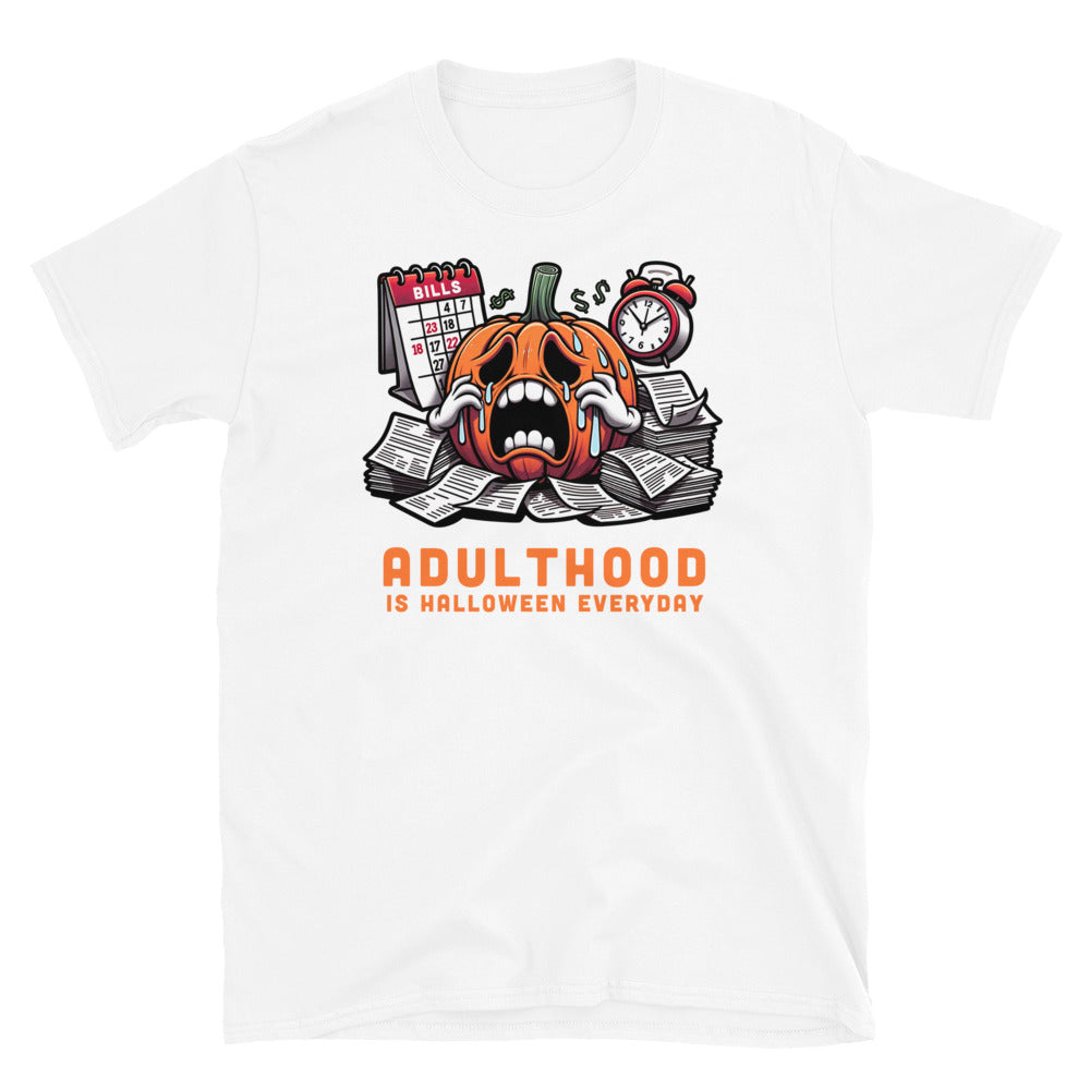 Adulthood Spooky Halloween Everyday T-Shirt Hoodie, Sweatshirt | CiraTrend.com (Image 5)