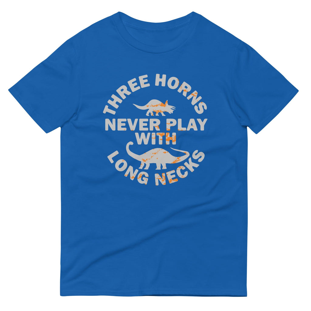 Three Horns Never Play With Long Necks Men's Signature Tee