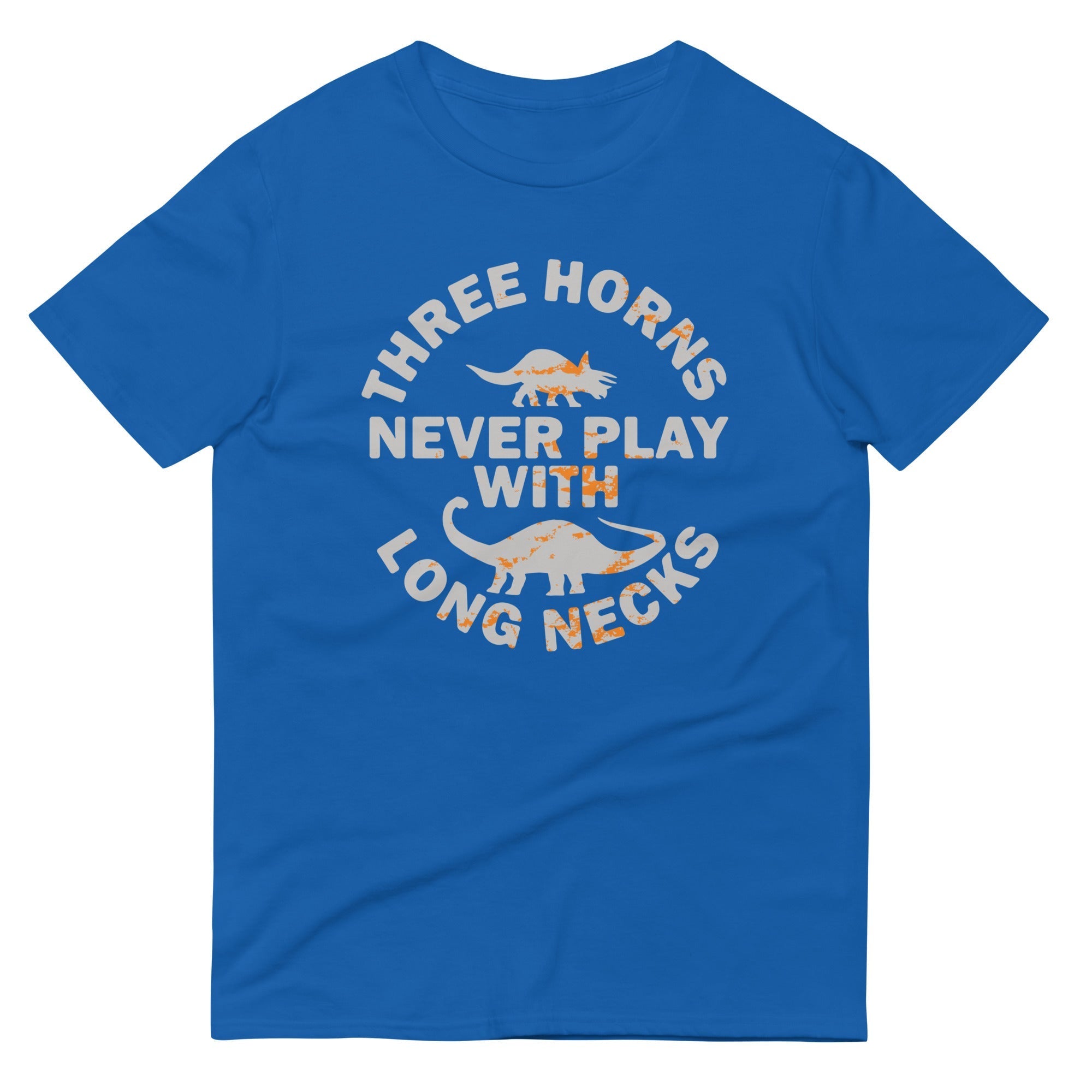 Three Horns Never Play With Long Necks Men's Signature Tee