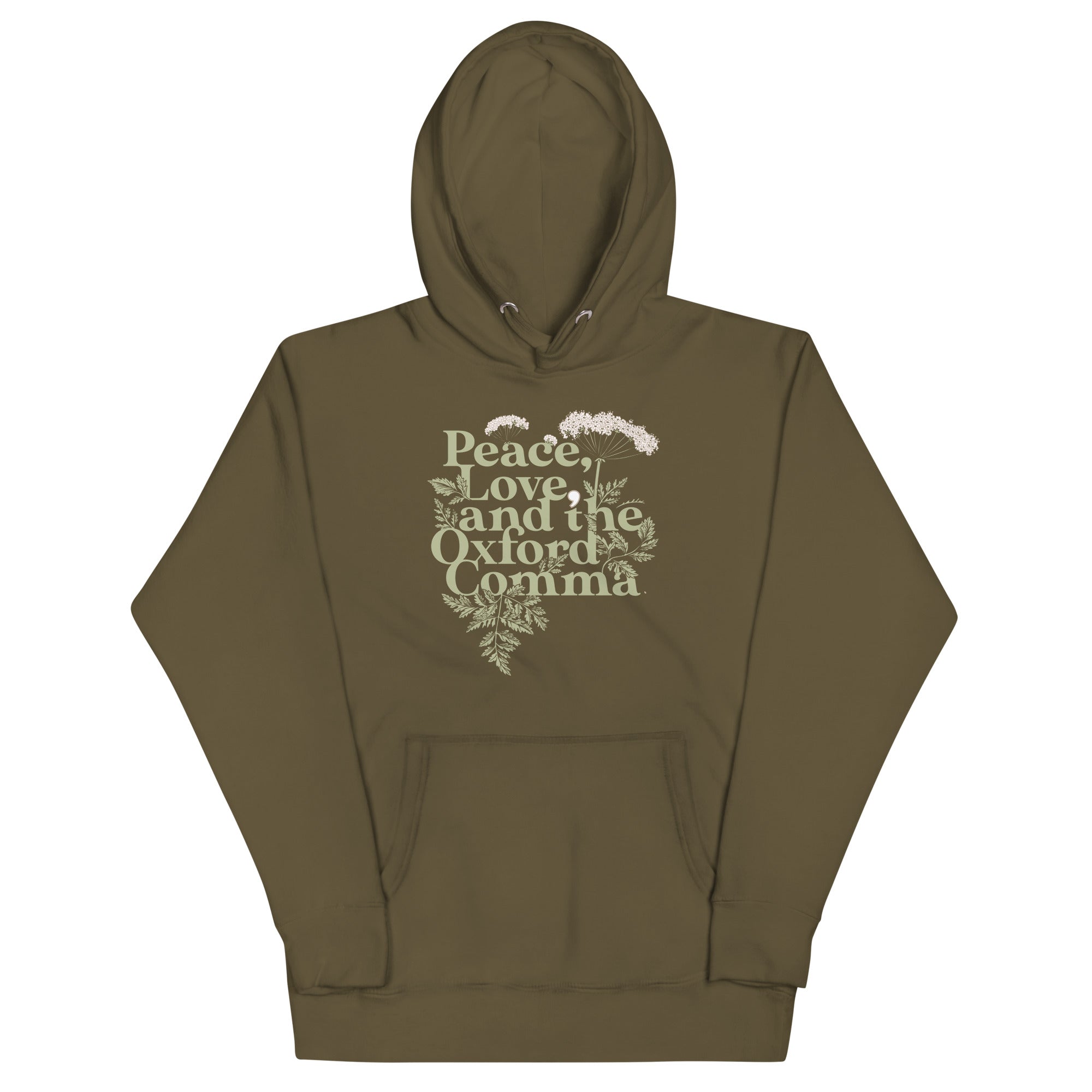 Peace, Love, And The Oxford Comma Unisex Hoodie