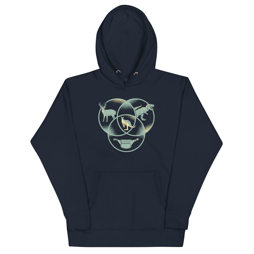 Kangaroo Venn Diagram Unisex Hoodie