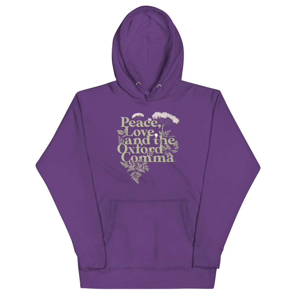 Peace, Love, And The Oxford Comma Unisex Hoodie