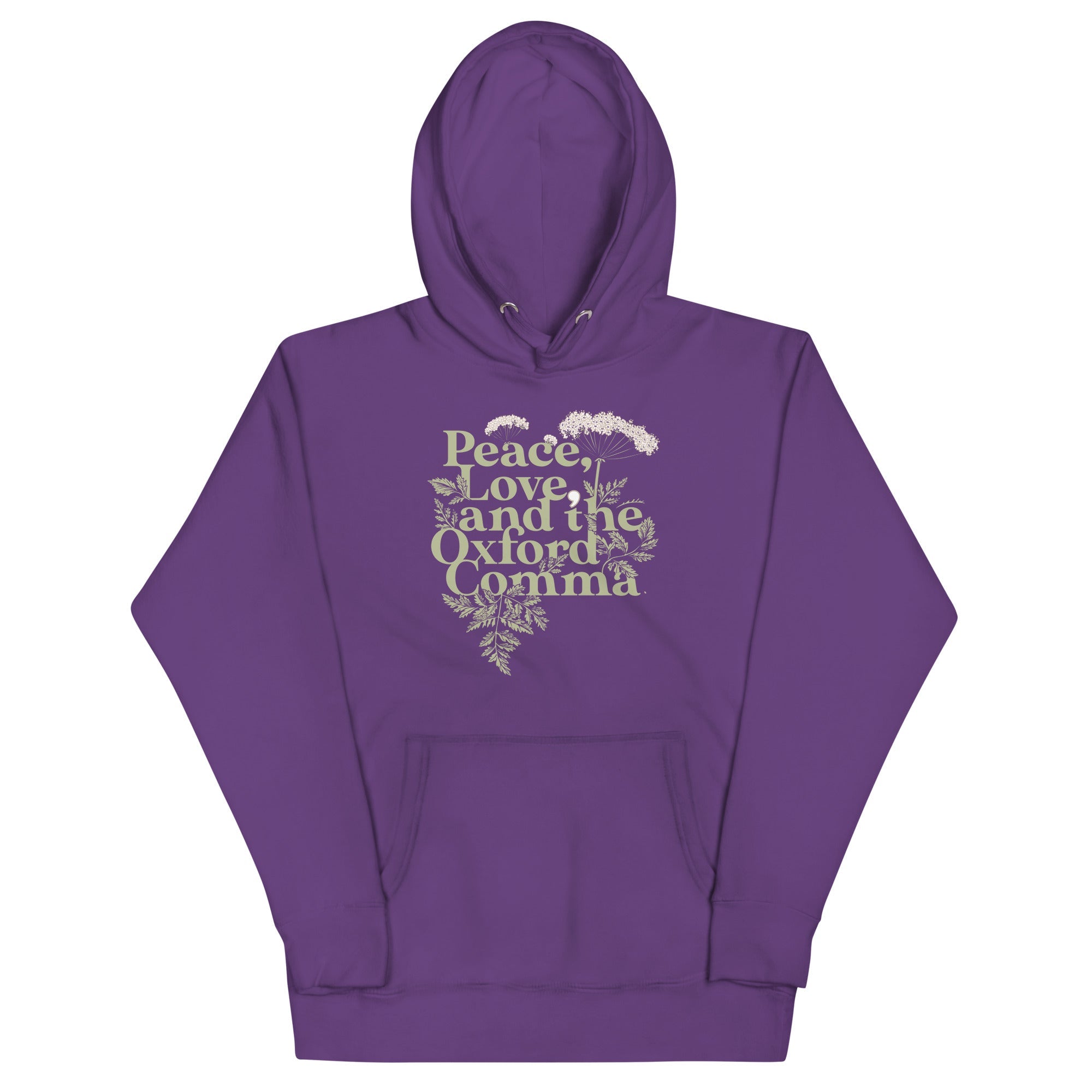 Peace, Love, And The Oxford Comma Unisex Hoodie
