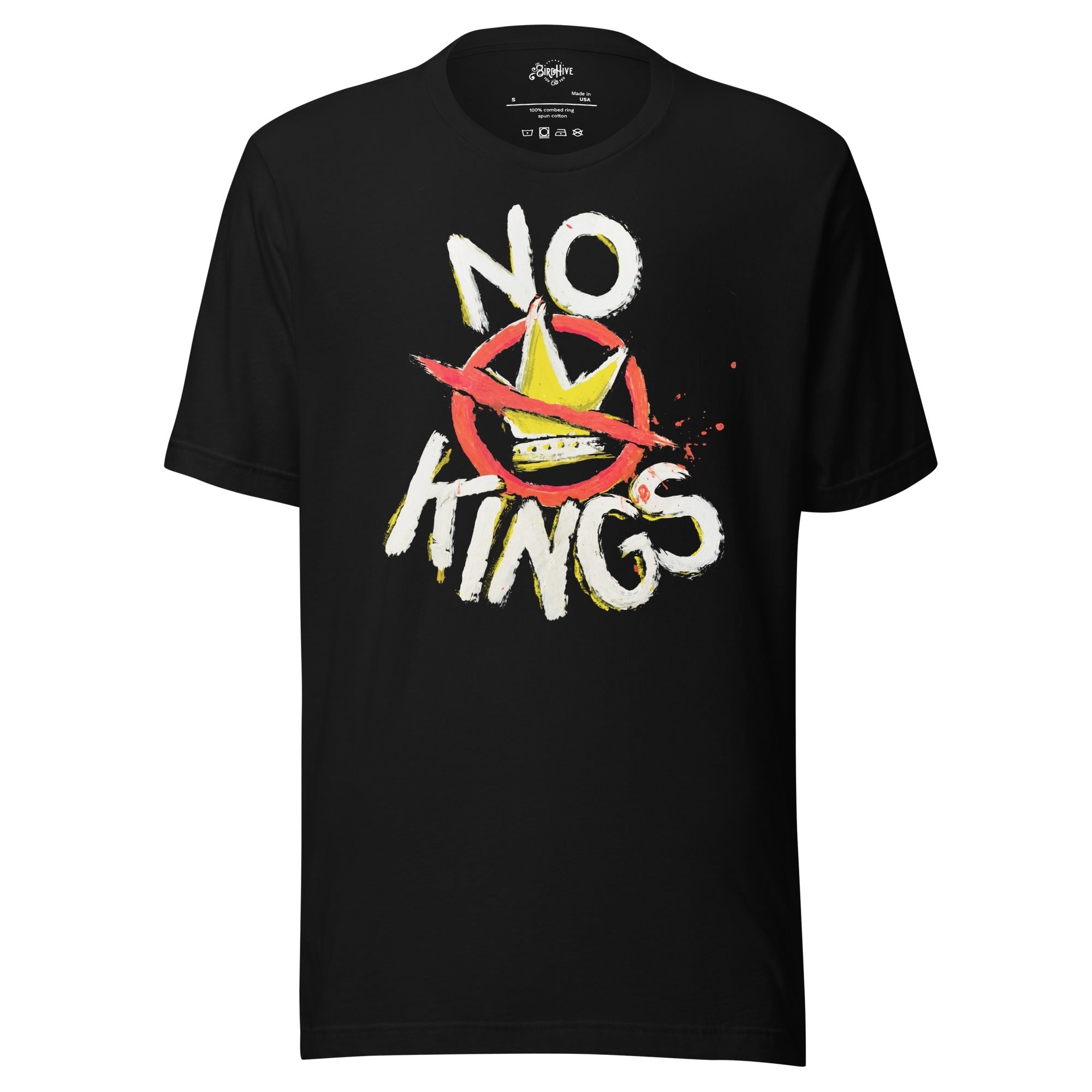 "No Kings" 100%Made in USA- Unisex t-shirt Hoodie, Sweatshirt | CiraTrend.com (Image 1)