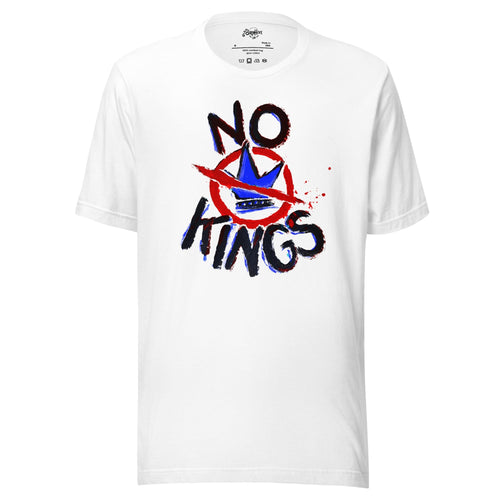 "No Kings" 100%Made in USA- Unisex t-shirt, white Hoodie, Sweatshirt | CiraTrend.com (Image 1)
