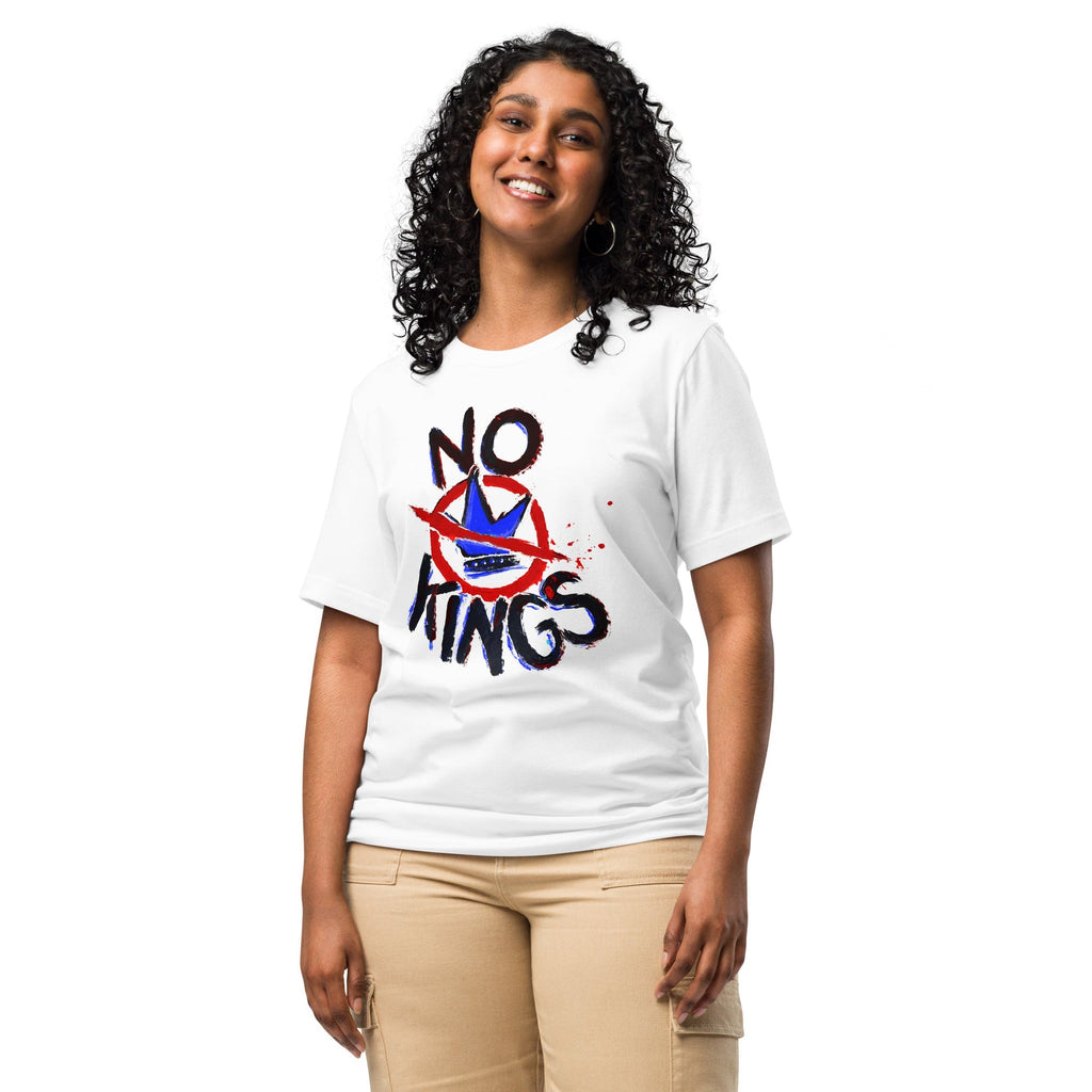 "No Kings" 100%Made in USA- Unisex t-shirt, white Hoodie, Sweatshirt | CiraTrend.com (Image 2)