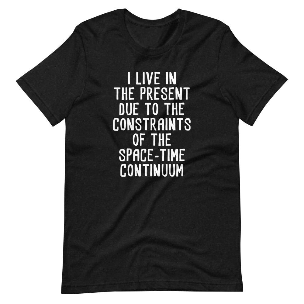 I Live In The Present Due To The Constraints Of The Space-Time Continuum T-Shirt (Unisex) Hoodie, Sweatshirt (Image 2)