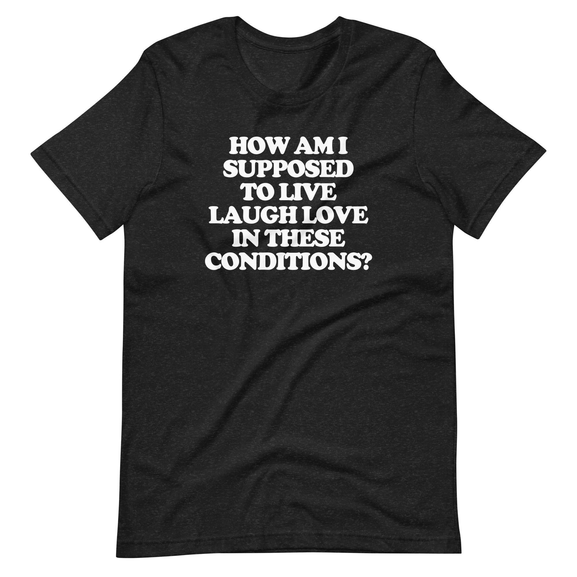 How Am I Supposed To Live Laugh Love In These Conditions? T-Shirt (Unisex) Hoodie, Sweatshirt | CiraTrend.com (Image 3)