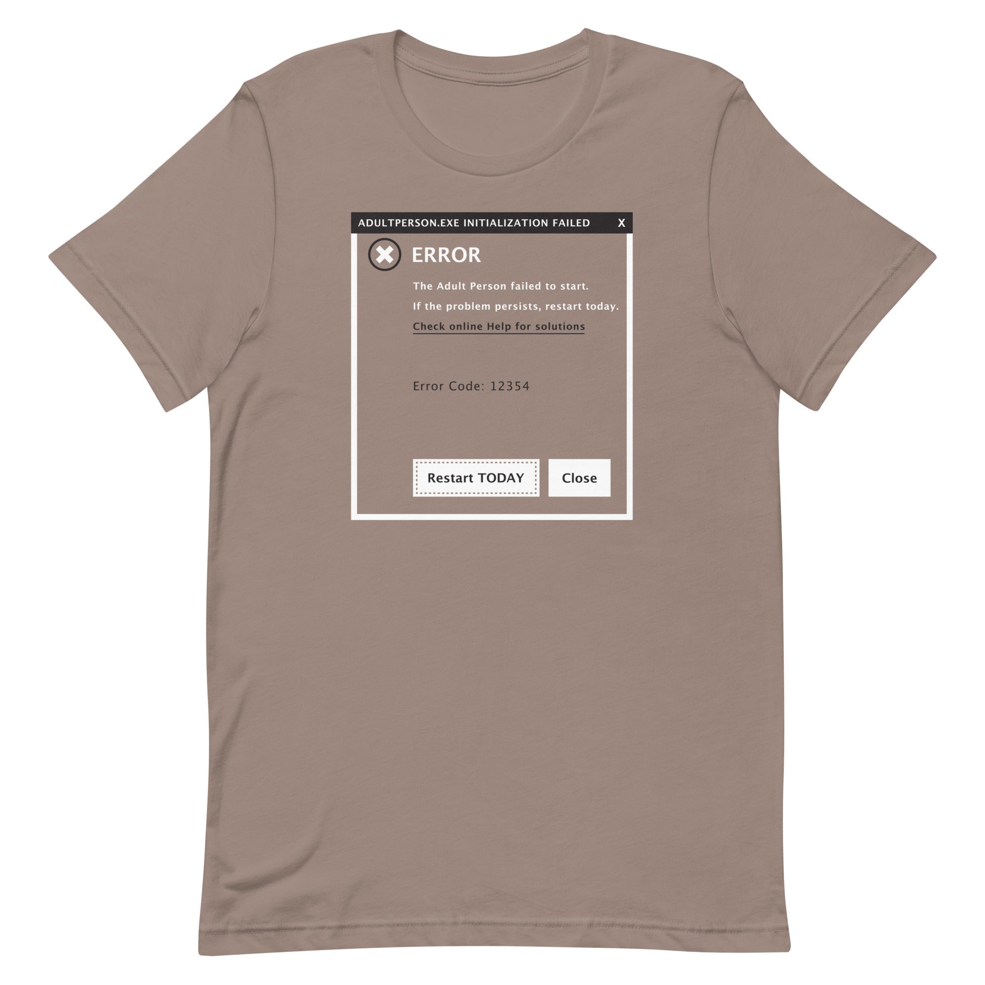 Error, Adult Person Failed To Start Men's Signature Tee