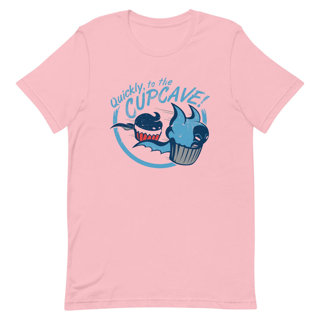 Quickly, To The Cupcave! Men's Signature Tee