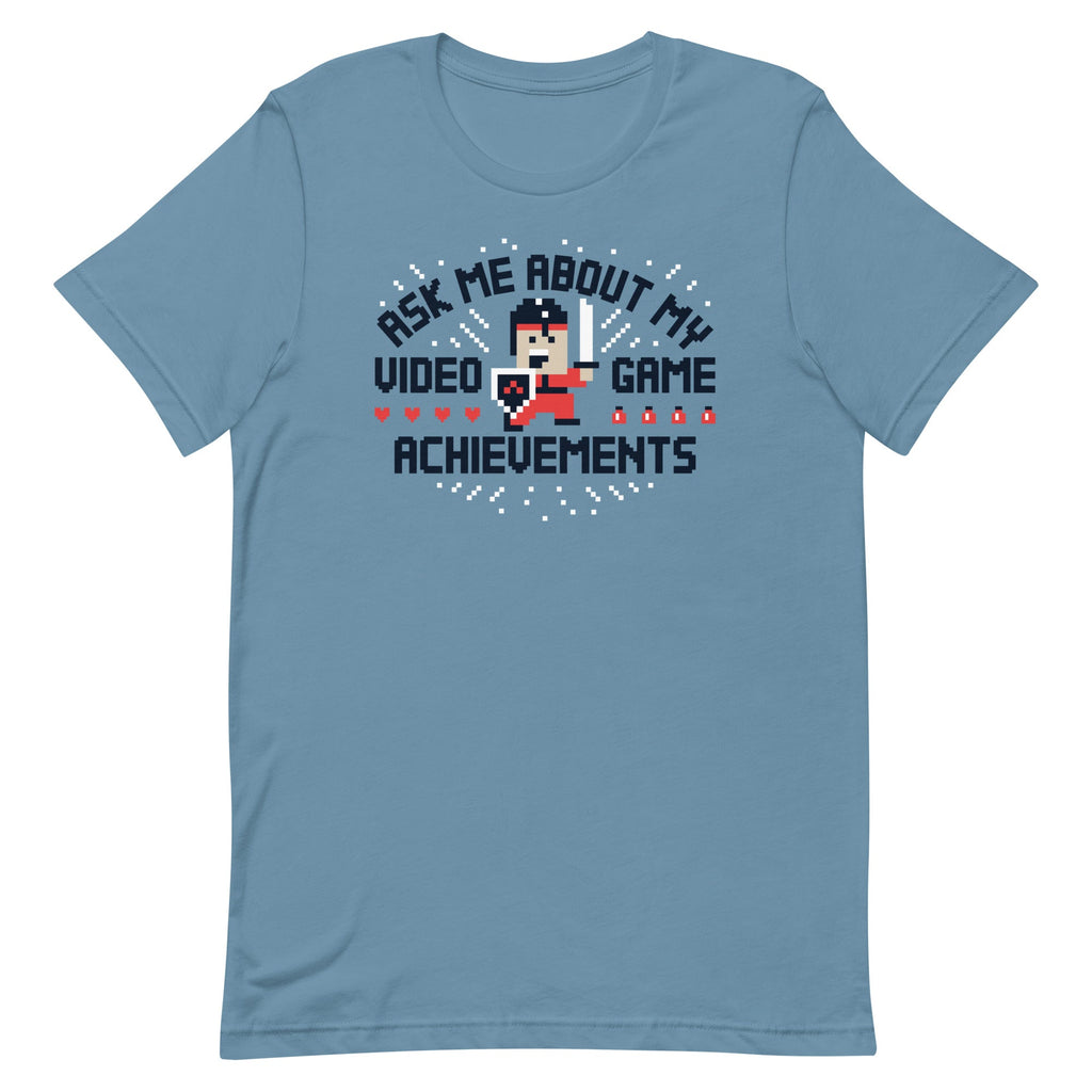 Ask Me About My Video Game Achievements Men's Signature Tee