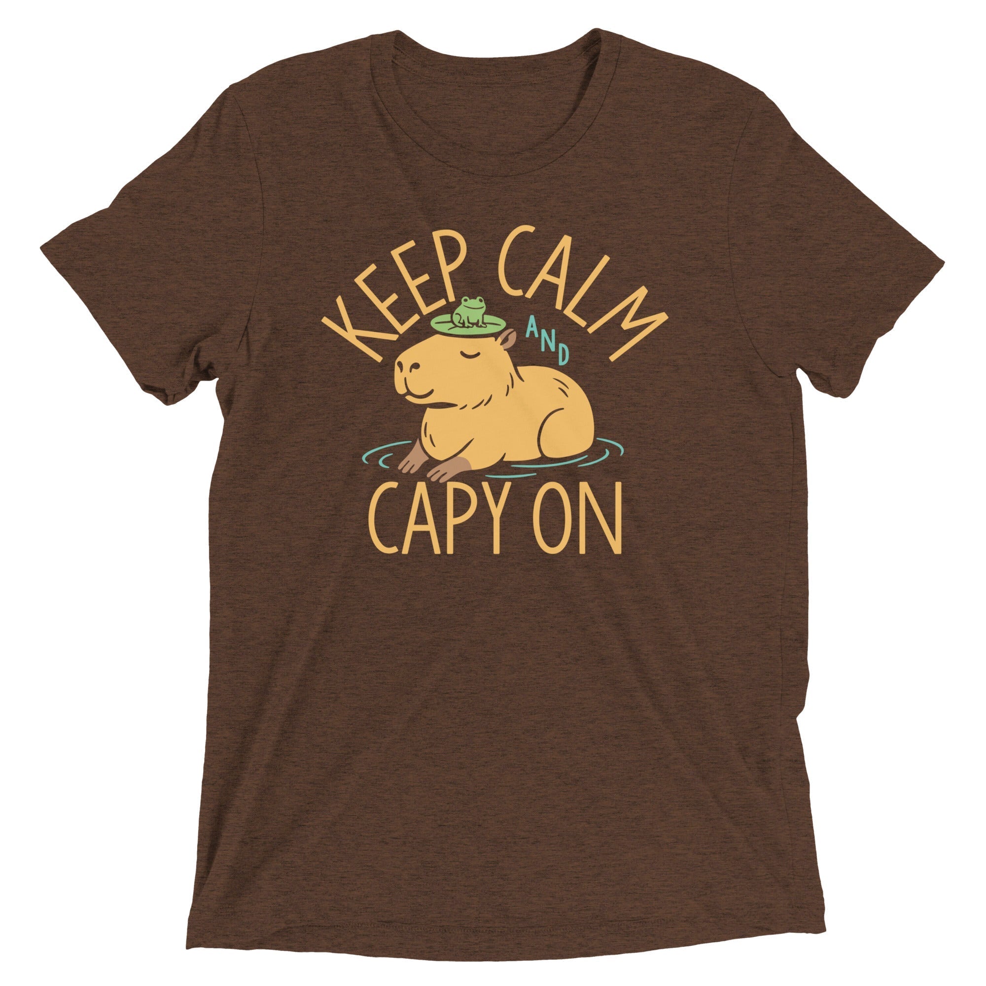 Keep Calm And Capy On Men's Tri-Blend Tee