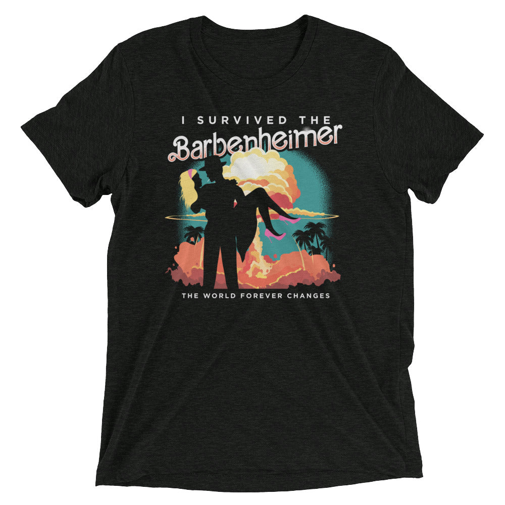 I Survived The Barbenheimer Men's Tri-Blend Tee