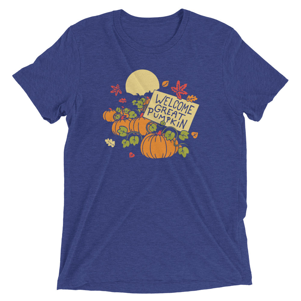 Welcome Great Pumpkin Men's Tri-Blend Tee